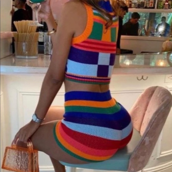 Hot Girl Knitted Baddie Shorts Set - Picture 4 of 5